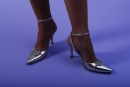 Ezüst bokapántos alkalmi cipő