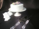Esküvői tortatartó, és szeletelő készlet